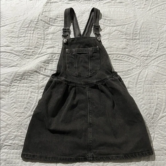 ZARA - Girls' Dark Gray Denim Overall Dress SZ: 10 - Picture 3 of 7